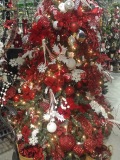 Christmas tree dressed in red, Vandermeer Nursery.